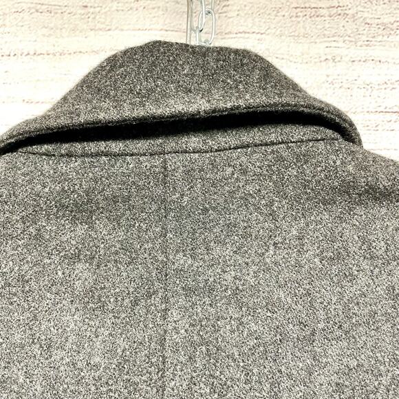 J. Crew Factory Charcoal Gray Wool Zip Front Biker Jacket Size S - Picture 11 of 13